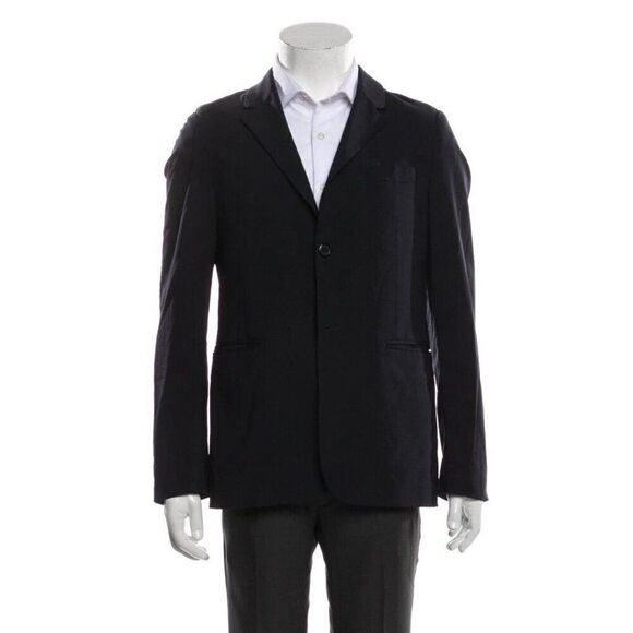 Prada Mens Authentic Solid Black Long Sleeve Blazer Jacket IT 46 US 36 Small - Picture 1 of 11